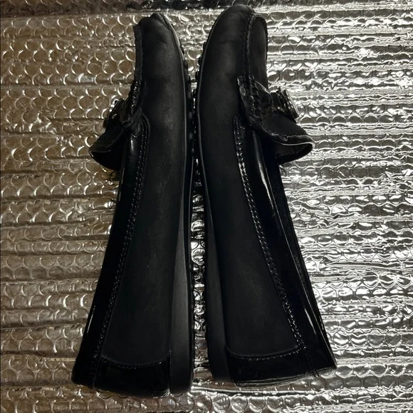 Coach Black Loafers with Silver Emblem - Picture 8 of 16